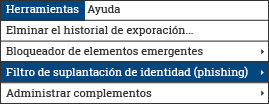 Filtro de suplantación de identidad (phishing)