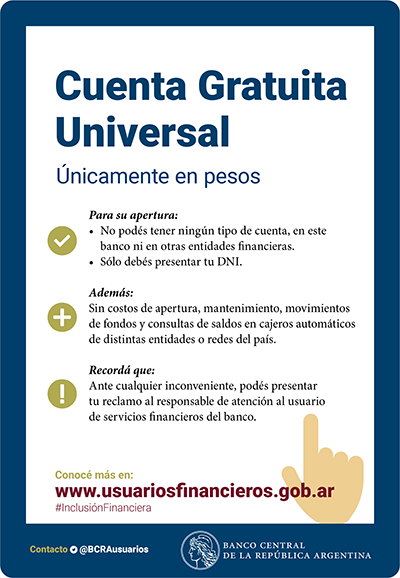 Cuenta Gratuita Universal únicamente en pesos