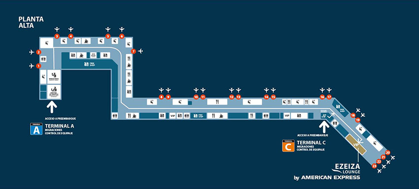 Mapa PARTIDAS salón Ezeiza Lounge