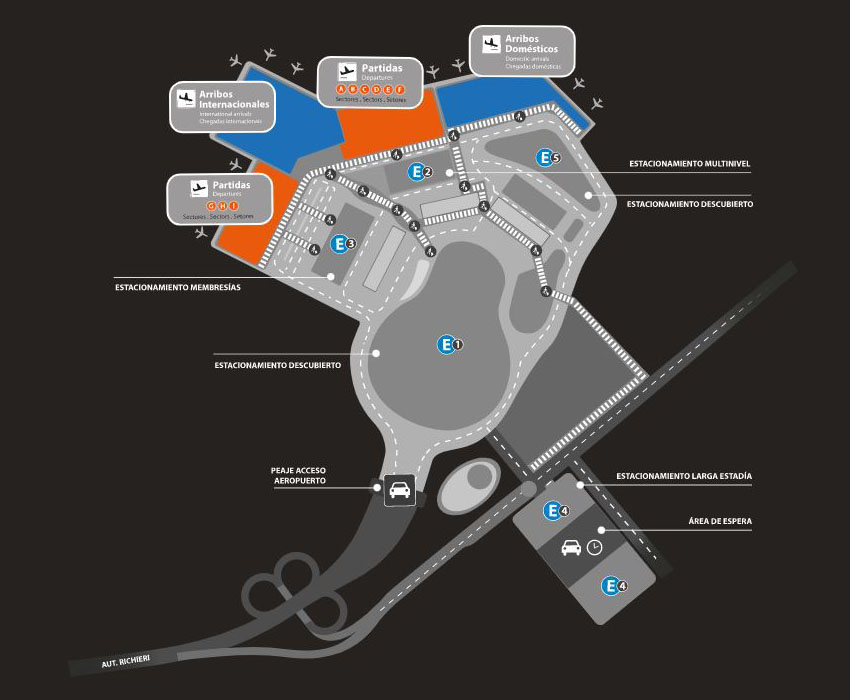 Mapa Estacionamiento Ezeiza